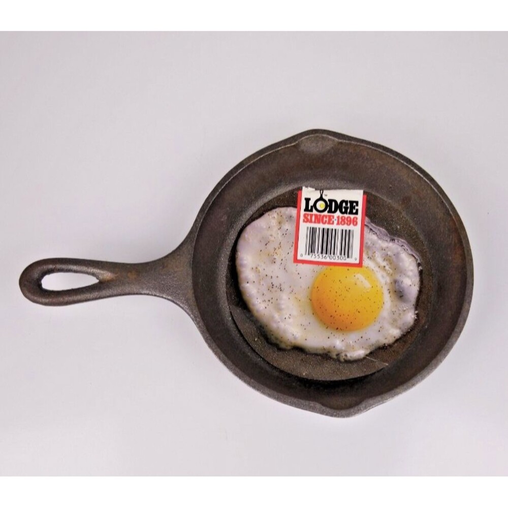 NOS Lodge Cast Iron 6.5" Skillet D1 38K Made in USA Unseasoned Raw